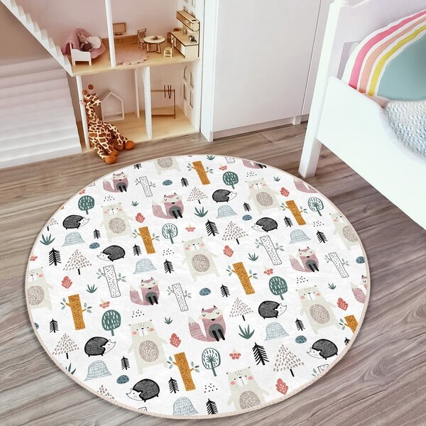 Бял детски килим ø 80 cm Comfort - Mila Home