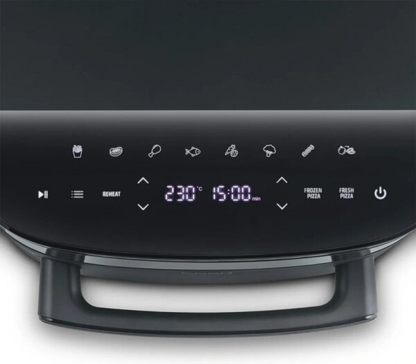 Фритюрник с горещ въздух и фурна за пица Caso AirFry & PizzaChef, 2850W, 6 л, 11 програми, 50-230°C, Таймер, Reminder, До 30 см, Черен