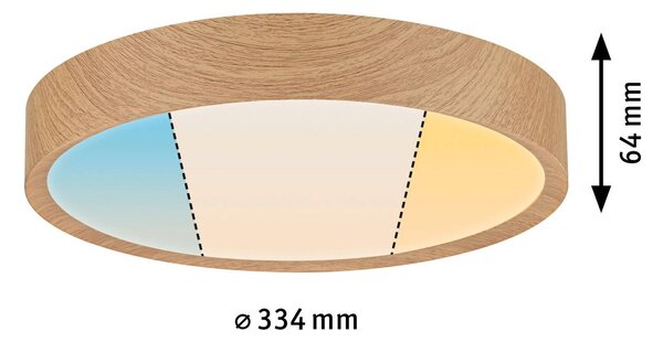 Paulmann Tega LED осветление за таван IP44 CCT дърво