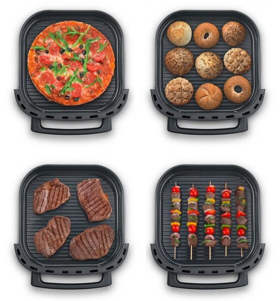 Фритюрник с горещ въздух и фурна за пица Caso AirFry & PizzaChef, 2850W, 6 л, 11 програми, 50-230°C, Таймер, Reminder, До 30 см, Черен