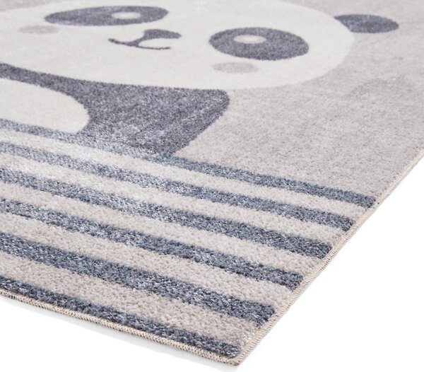 Светлосив детски килим 120x170 cm Vida Kids Panda – Think Rugs