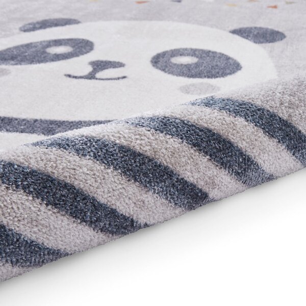 Светлосив детски килим 120x170 cm Vida Kids Panda – Think Rugs