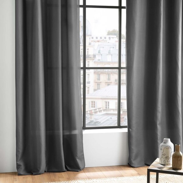 Антрацитно перде от микрофибър 140x280 cm Absolu – douceur d'intérieur