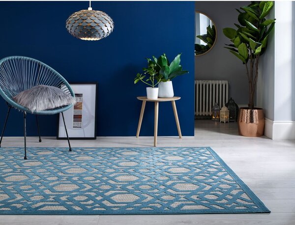 Син външен килим 170x120 cm Oro - Flair Rugs