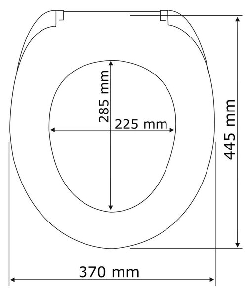 Бяла тоалетна седалка с лесно затваряне , 44,5 x 37 cm Gubbio - Wenko