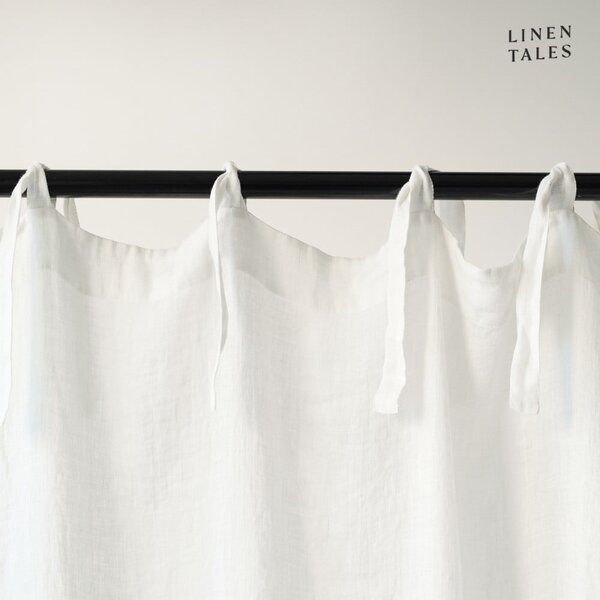 Бяла ленена завеса 130x200 cm White – Linen Tales