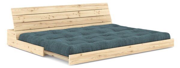 Син разтегателен диван от велур 196 cm Base – Karup Design