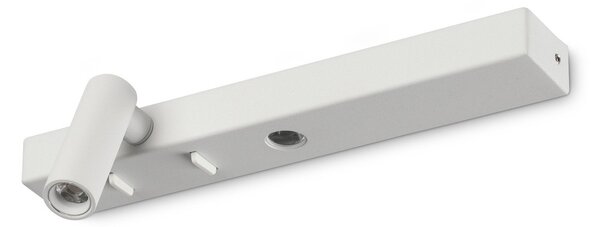 IDEAL LUX Ideal Lux LED стенна лампа Bonne Nuit 1, бяла, ширина 22 cm, Бял, Дневна/трапезария, Метал, Модерен