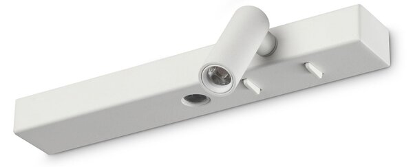 IDEAL LUX Ideal Lux LED стенна лампа Bonne Nuit 2, бяла, 22 см, метал, Бял, Дневна/трапезария, Метал, Модерен