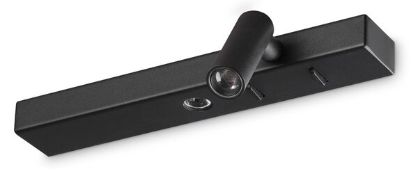 IDEAL LUX Ideal Lux LED стенна лампа Bonne Nuit 2, черна, ширина 22 cm, Черен, Дневна/трапезария, Метал, Модерен