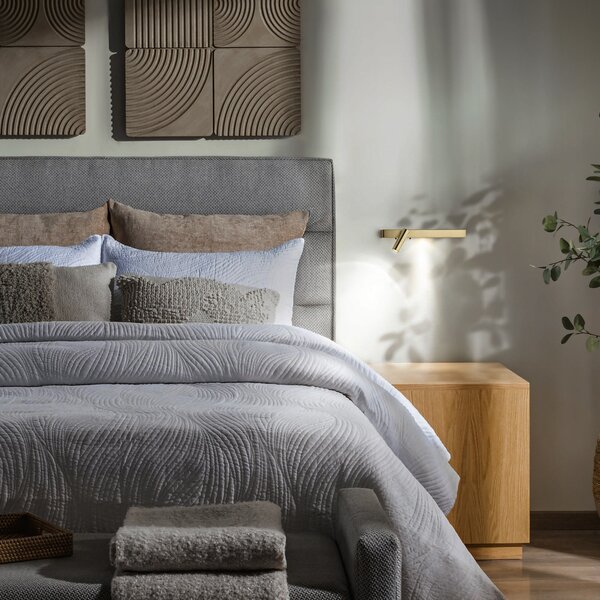 IDEAL LUX Стенен LED светилник Ideal Lux Bonne Nuit 1, цвят месинг, 22 см, Злато / месинг, Дневна/трапезария, Метал, Модерен