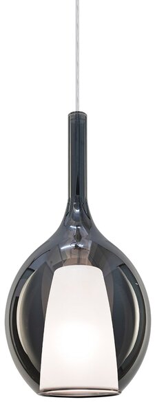 IDEAL LUX Ideal Lux висяща лампа Kalique 2, пушено сива, Ø 18 cm, Затъмняване, Сив, Дневна/трапезария, Пластмаса, Модерен