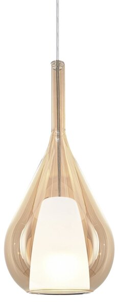 IDEAL LUX Ideal Lux висяща лампа Kalique 3, кехлибарено, Ø 18 cm, Затъмняване, Бежов, Дневна/трапезария, Пластмаса, Модерен