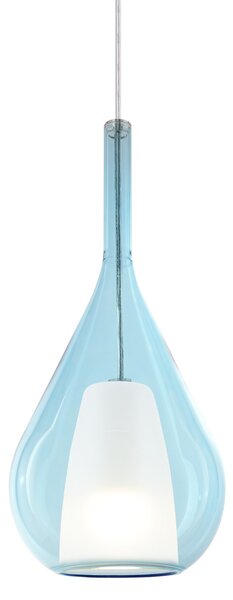 IDEAL LUX Ideal Lux висяща лампа Kalique 3, синя, Ø 18 cm, пластмаса, Затъмняване, Син, Дневна/трапезария, Пластмаса, Модерен
