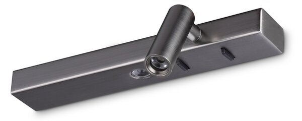 IDEAL LUX Ideal Lux LED стенна лампа Bonne Nuit 2, никелирана, 22 см, Металик, Дневна/трапезария, Метал, Модерен