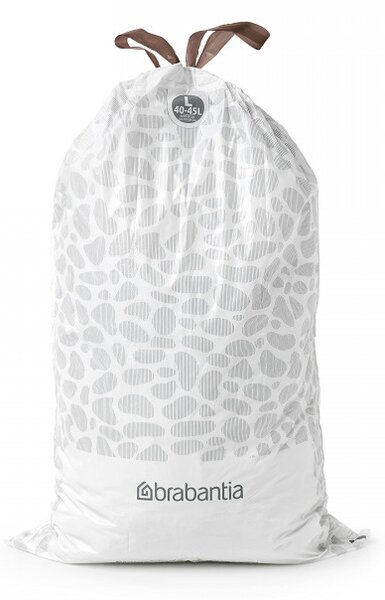 Торбички за кош Brabantia PerfectFit FlatBack+/Touch 647040, Размер L, 40-45 л, 10 броя, Бял