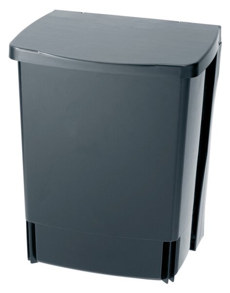 Кош за боклук за вграждане Brabantia Built-In 647043, 10 л, Широк отвор, Лесно почистване, Черен