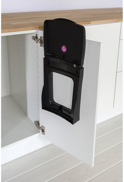 Кош за боклук за вграждане Brabantia Built-In 647043, 10 л, Широк отвор, Лесно почистване, Черен