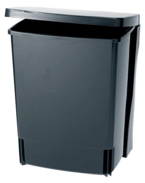 Кош за боклук за вграждане Brabantia Built-In 647043, 10 л, Широк отвор, Лесно почистване, Черен