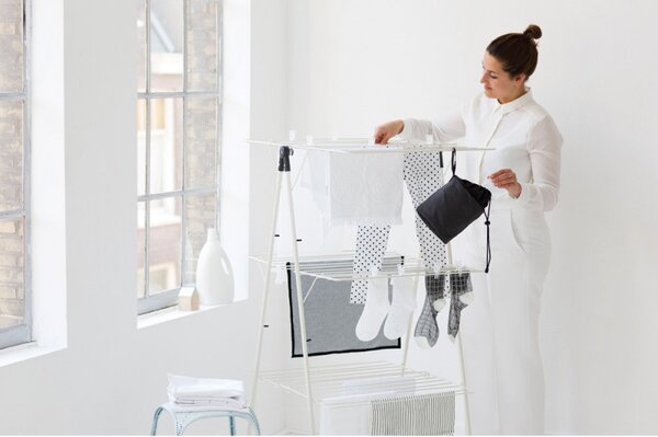 Простор "кула" Brabantia 90300184, 23 м, Лесно сгъване, Регулируем, Бял