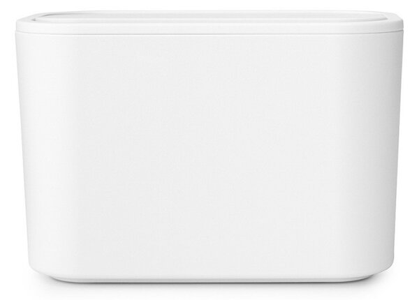 Кошче за отпадъци за баня Brabantia MindSet 1005689, Минерално покритие, Люлеещ се капак, Бял