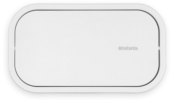 Кошче за отпадъци за баня Brabantia MindSet 1005689, Минерално покритие, Люлеещ се капак, Бял