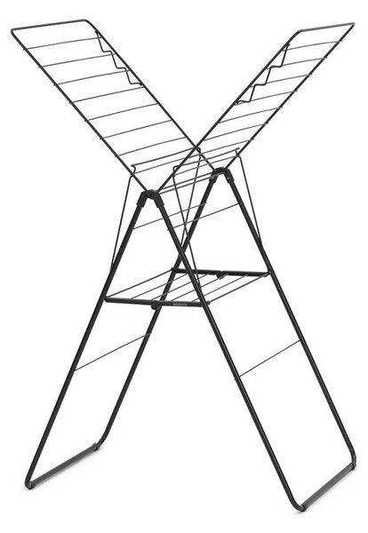 Сушилник за дрехи Brabantia Hangon 1004165, 20 м, 6 закачалки, Регулируем, Заключване за деца, Черен/мат