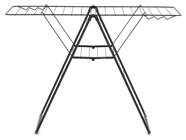 Сушилник за дрехи Brabantia Hangon 1004165, 20 м, 6 закачалки, Регулируем, Заключване за деца, Черен/мат