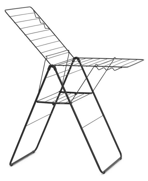 Сушилник за дрехи Brabantia Hangon 1004165, 20 м, 6 закачалки, Регулируем, Заключване за деца, Черен/мат