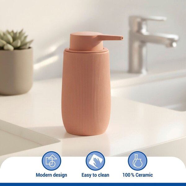 Кафяв пластмасов диспенсер за сапун 400 ml Fablo – Wenko