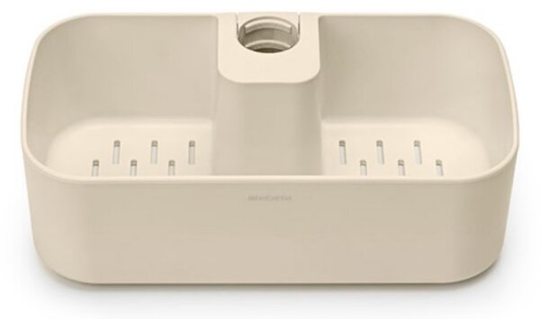 Органайзер за душ Brabantia ReNew 1006272, 7.5х13.3х24.4 см, Дъно с отвори за вода, Устойчивост на корозия, Бежов
