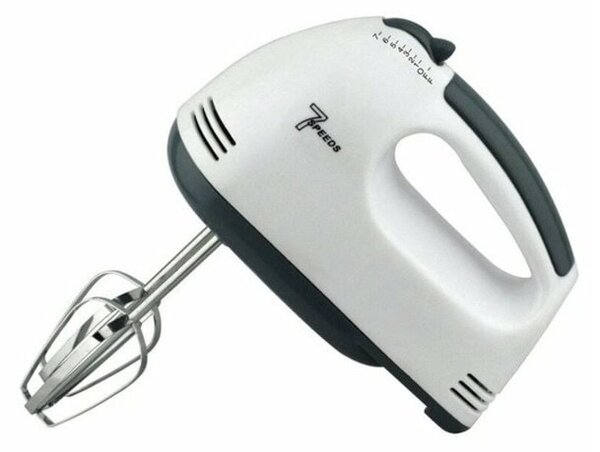 Миксер Ayco AMH-1560N, 150W, 7 степени на работа, хромирани бъркалки, бял