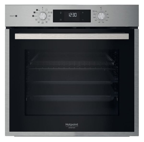Фурна за вграждане Hotpoint Ariston HAO 458HSU1F X, клас A+, 71л. обем, хидролитично почистване, Forced Air, Cook3, Gentle Steam, инокс
