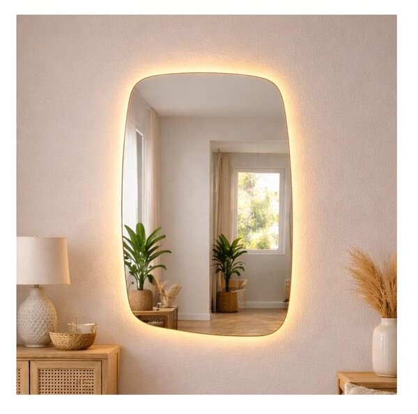 Baltica Design - LED огледало с вградено осветление STONE CALM LED/15W/230V 2700K 90x60 cm IP65