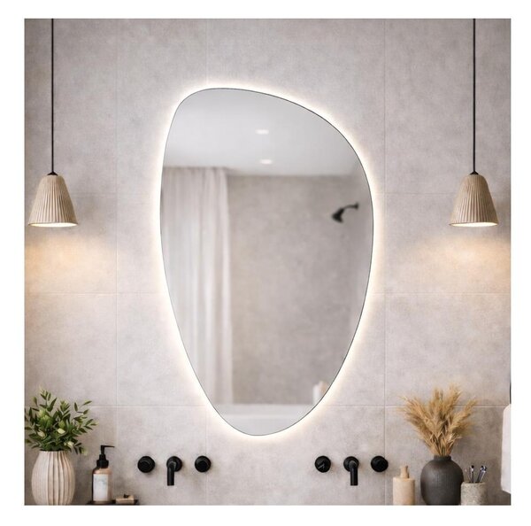 Baltica Design- LED огледало с подсветка. STONE FLUID LED/15W/230V 4500K 92x55 cm IP65
