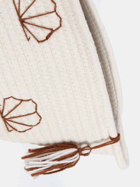 Sinsay - Плетена кутия за съхранение - кремав