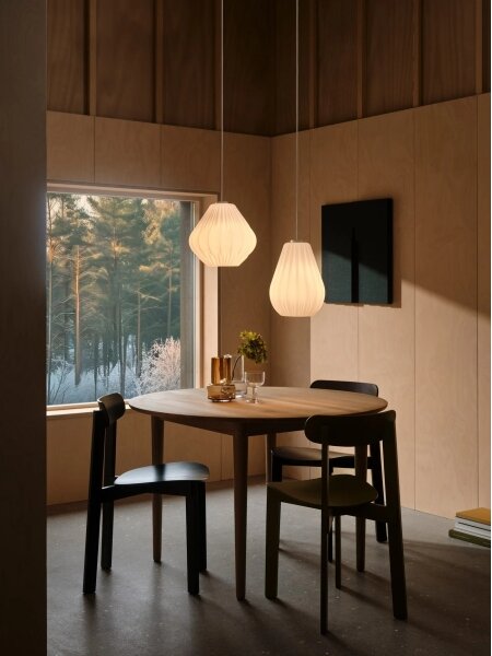 Nordlux - Висяща лампа с кабел MALUCA 1xE27/15W/230V Ø 29 см, бяла
