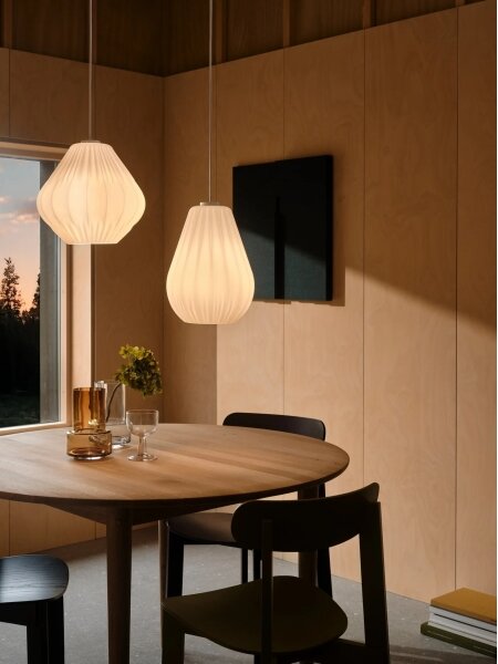 Nordlux - Висяща лампа с кабел MALUCA 1xE27/15W/230V Ø 29 см, бяла