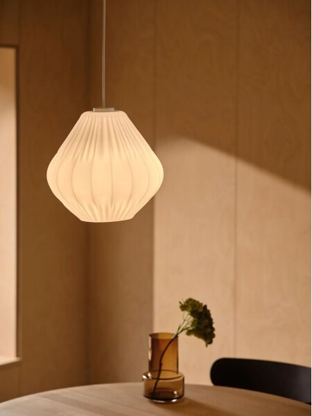 Nordlux - Висяща лампа с кабел MALUCA 1xE27/15W/230V Ø 29 см, бяла
