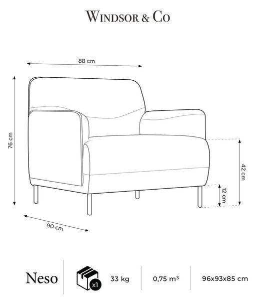 Син стол Neso - Windsor & Co Sofas