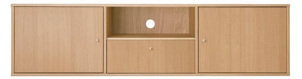 Маса за телевизор от декор от дъб в естествен цвят 161x42 cm Mistral – Hammel Furniture