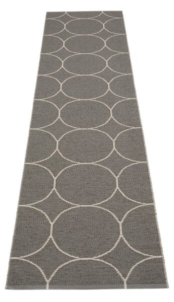 Тъмносива пътека за открито и закрито 70x300 cm Boo Charcoal Linen – Pappelina