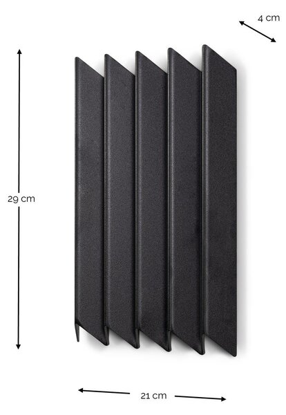 Черна метална стенна закачалка 21 cm Sensu – Spinder Design