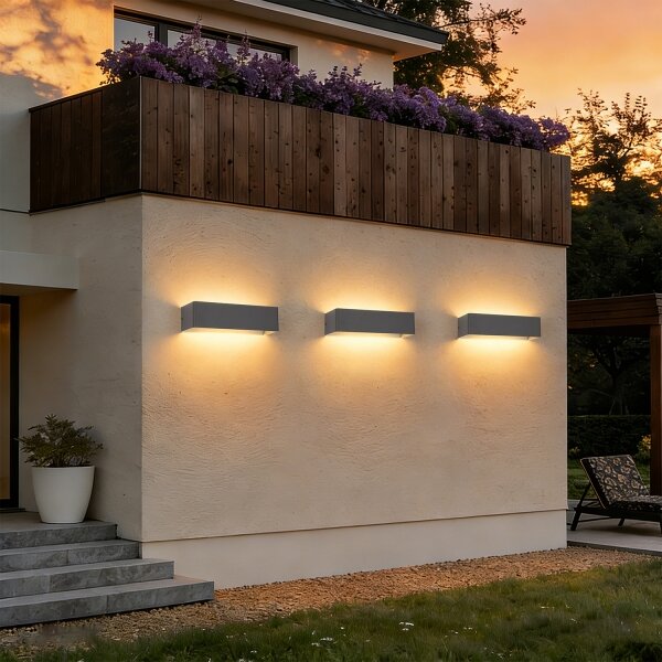Brilagi -LED Външно стенно осветително тяло DONNANI LED/12W/230V 30 см антрацит IP44