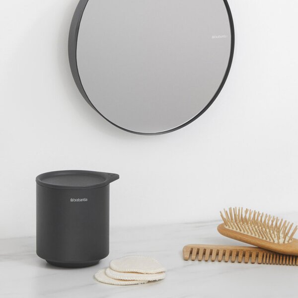 Огледало за стена Brabantia MindSet Mineral 1005690, 5 кратно увеличаване, Магнитна стойка, Устойчиво на корозия, Минерално покритие, Сив