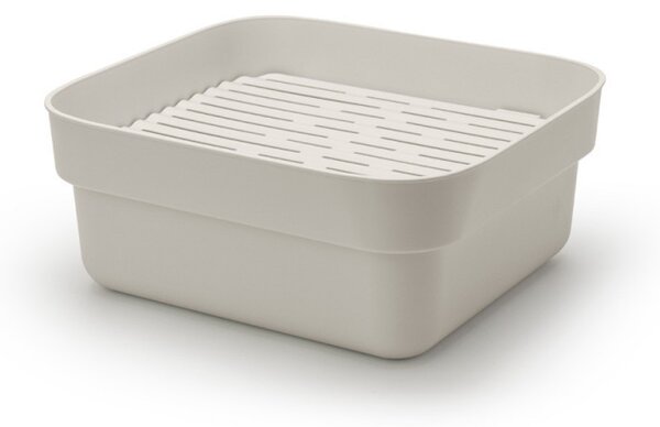 Купа за миене и отцеждане Brabantia 1003316, 16.1 х 37.4 х 34.4 см, Безопасна за съдове с незалепващо покритие, Светлосив