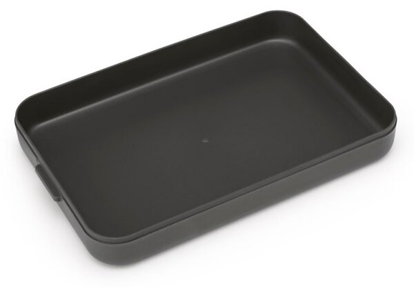 Кутия за храна Brabantia Make&Take 1006284, 1.1 л, До 2 сандвича, Без BPA, Плоска, Тъмносив