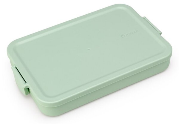 Кутия за храна Brabantia Make&Take 1006285, 1.1 л, До 2 сандвича, Без BPA, Плоска, Зелен