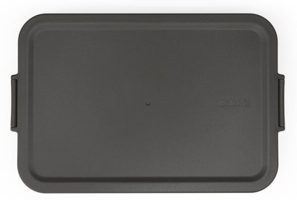 Кутия за храна Brabantia Make&Take 1006284, 1.1 л, До 2 сандвича, Без BPA, Плоска, Тъмносив