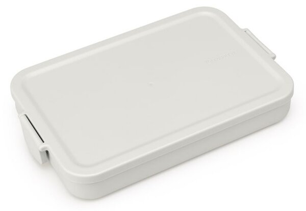 Кутия за храна Brabantia Make&Take 1006286, 1.1 л, До 2 сандвича, Без BPA, Плоска, Сив
